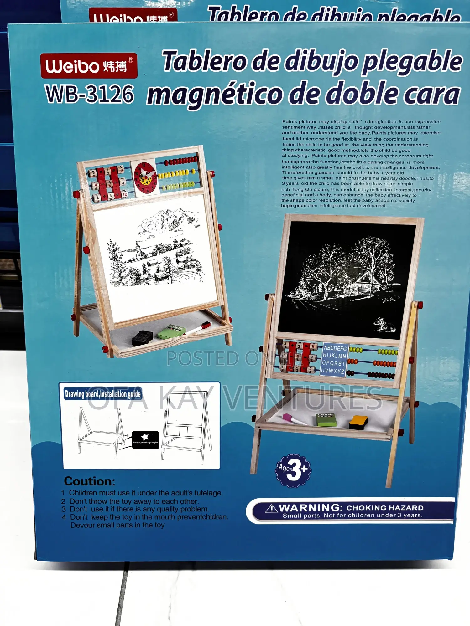 Kids Learning And Drawing Board With Abacus