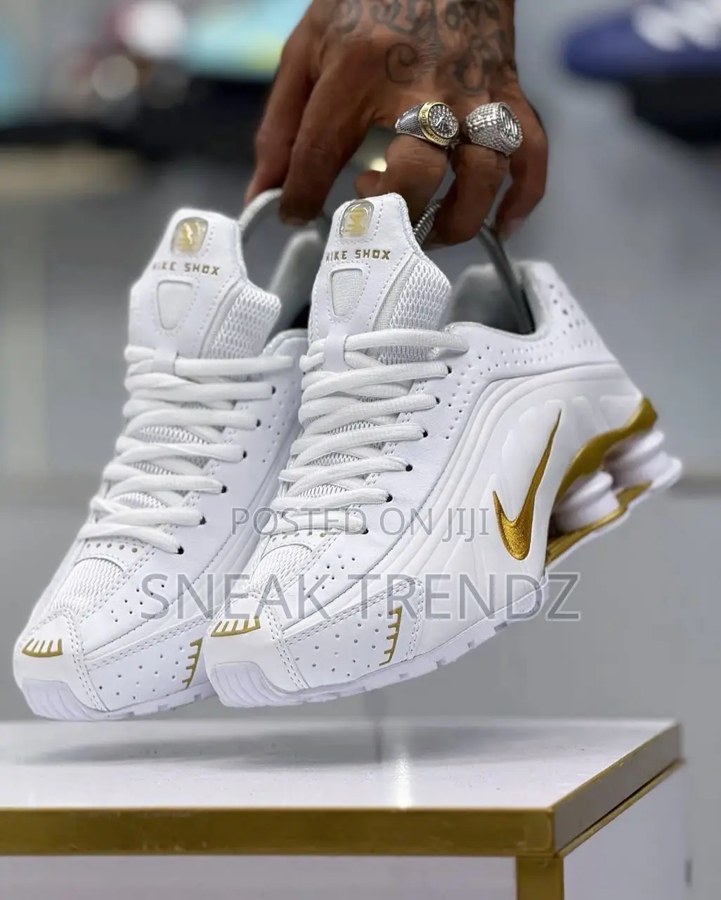 Nike Air Shox 2 White Gold