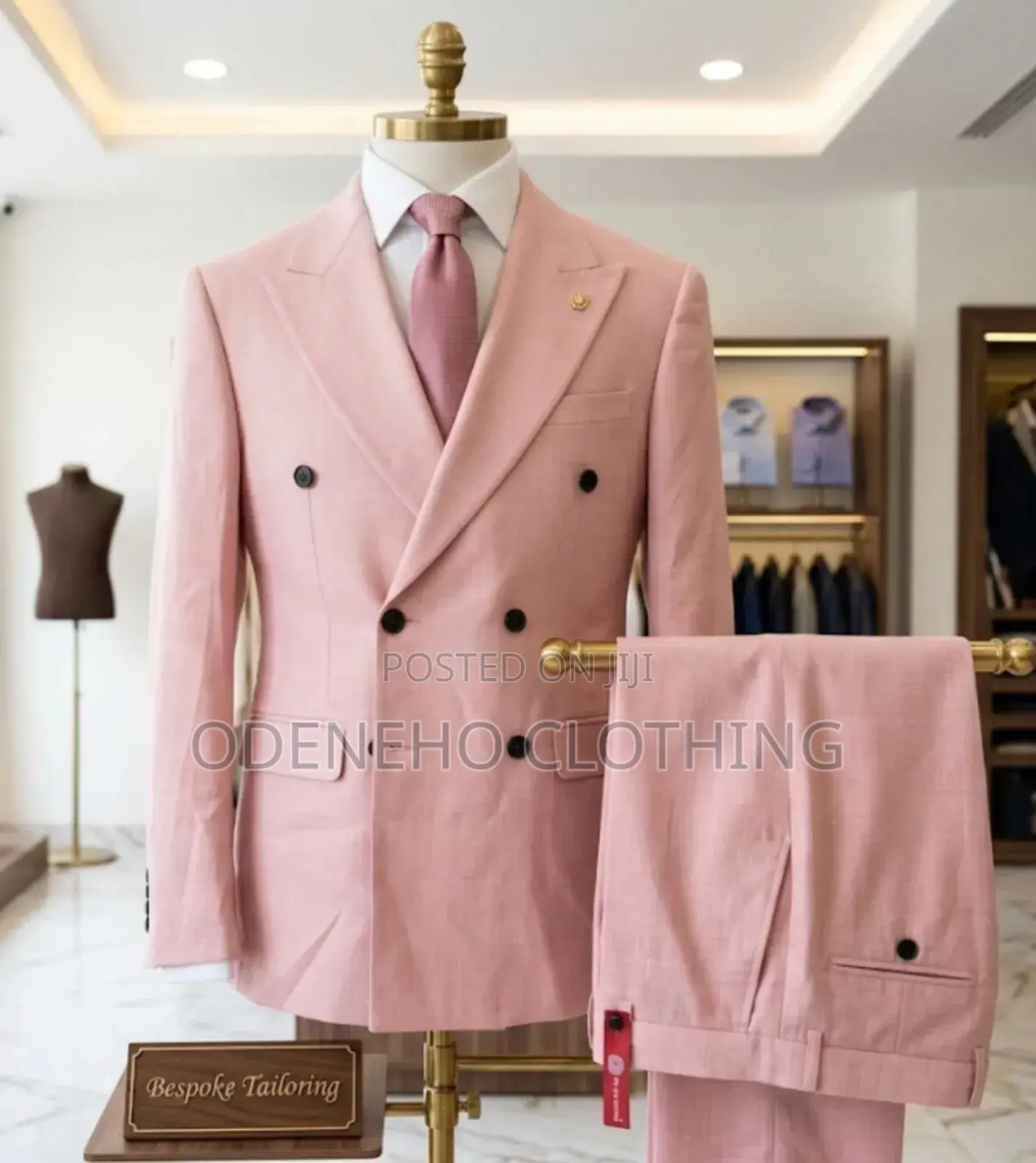 Luxury Pink Double Breasted Suit