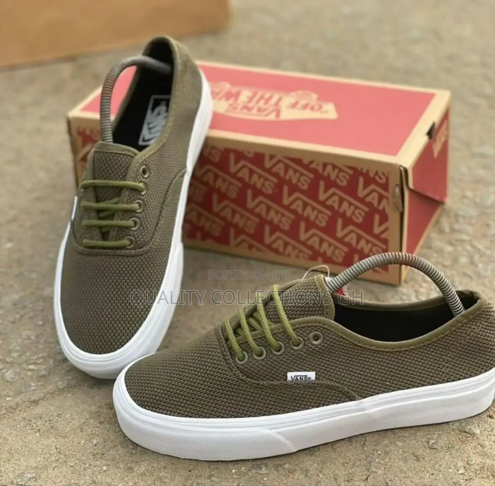Vans White and Green