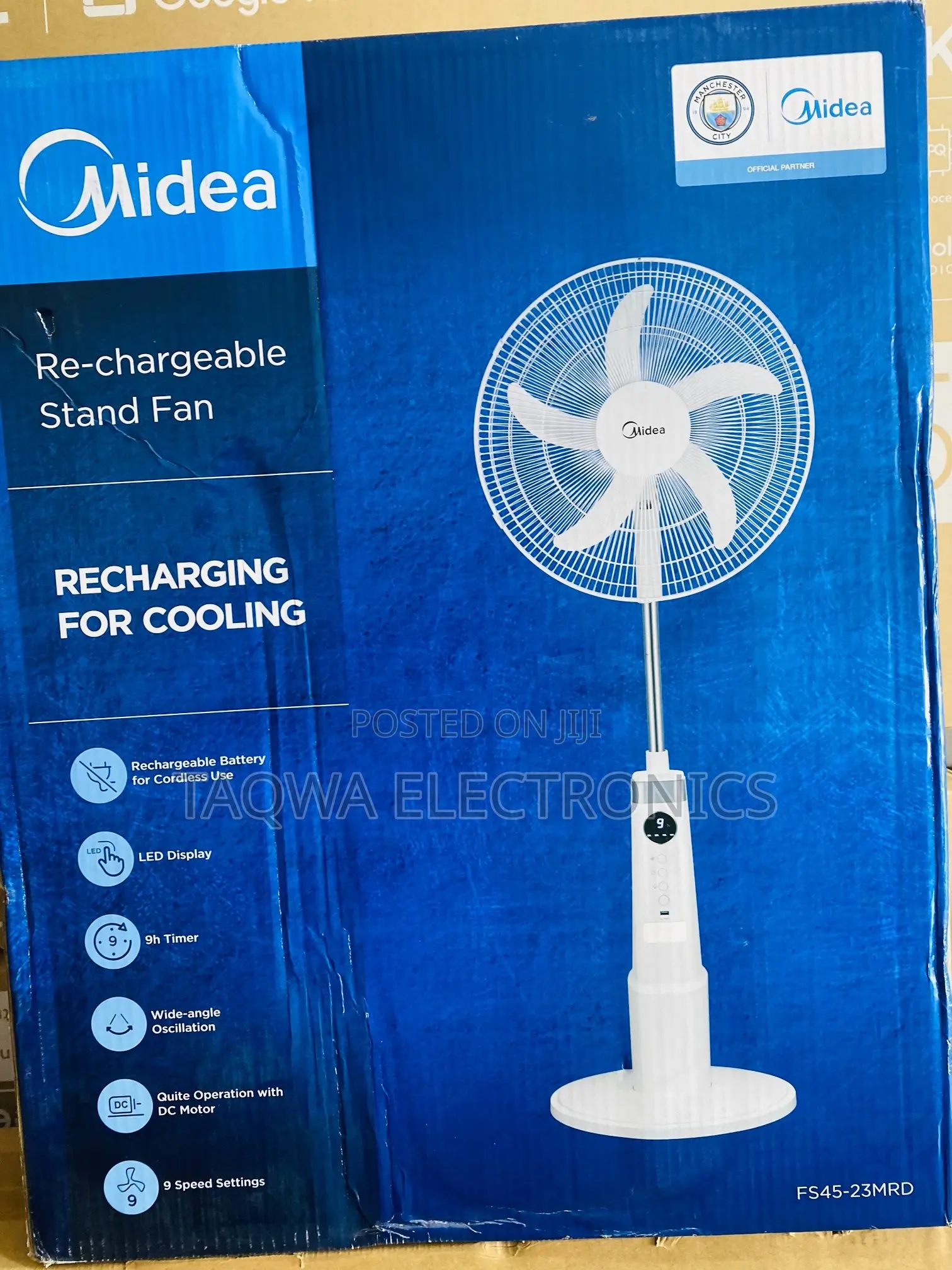 Floor Standing Midea Rechargeable Fan