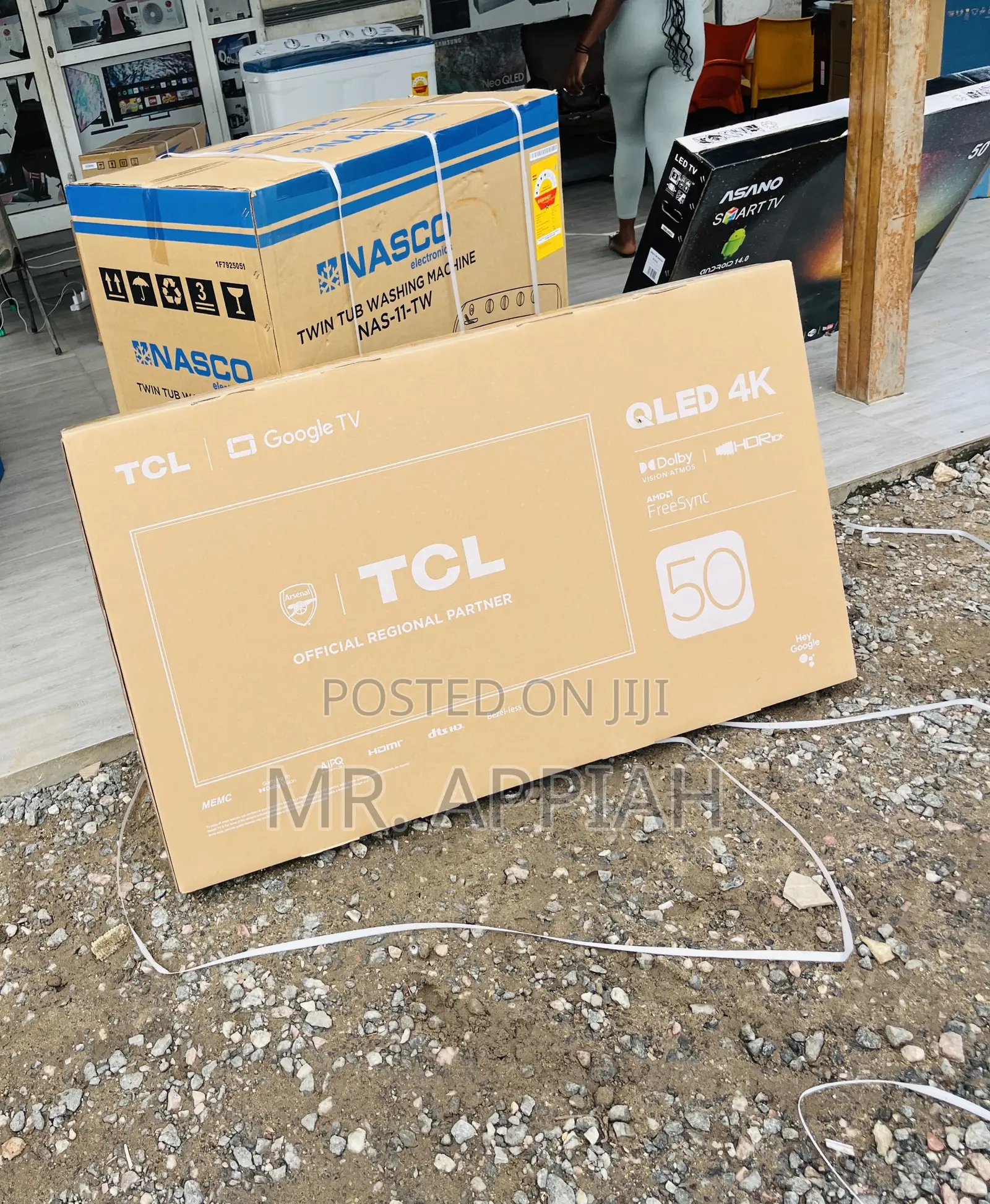 Efficient TCL 50 Qled Smart Satellite Android(2025 Model)Black