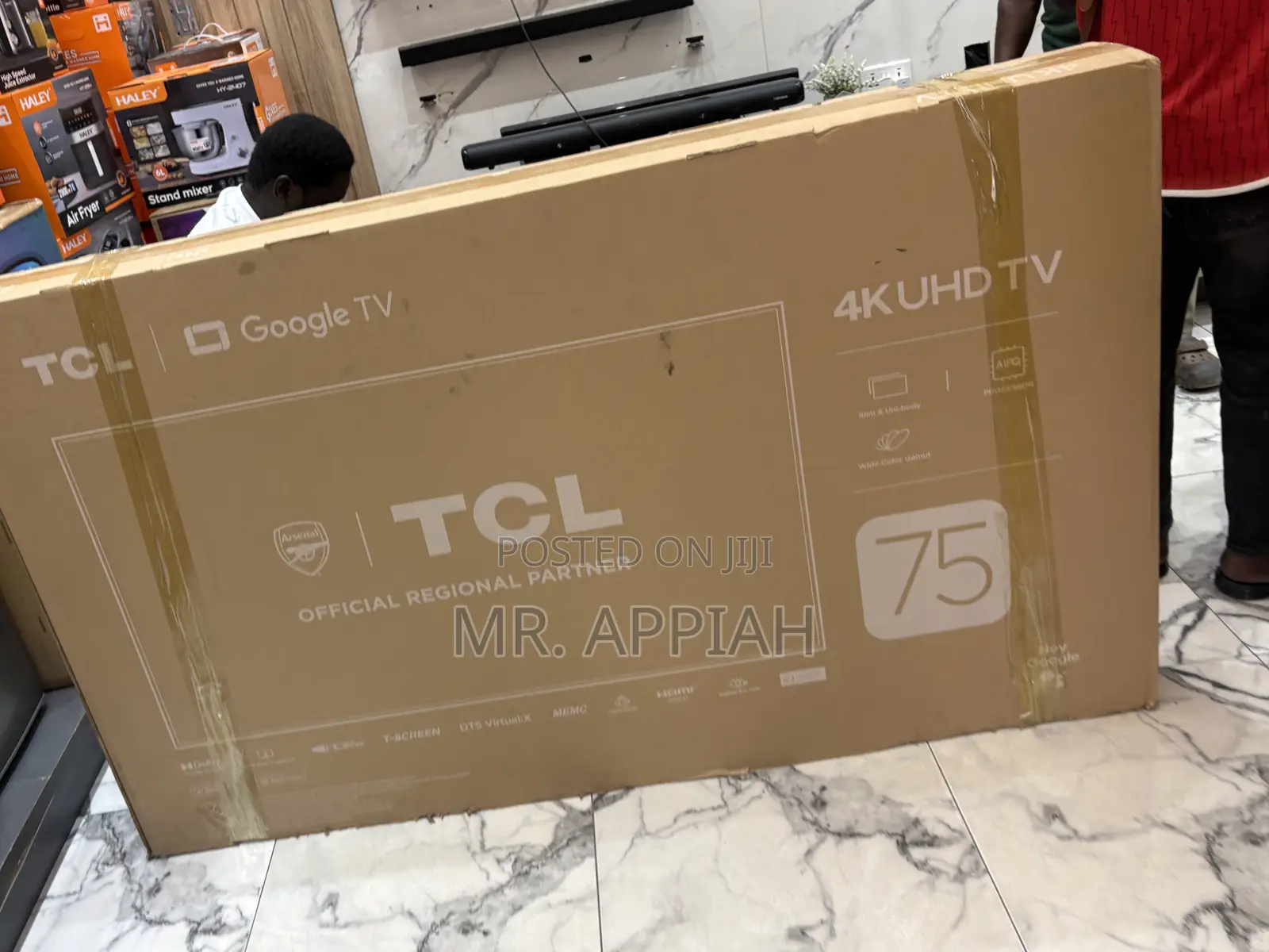 High Efficient TCL 75 Inch Qled Smart Screen Television(Black)2025
