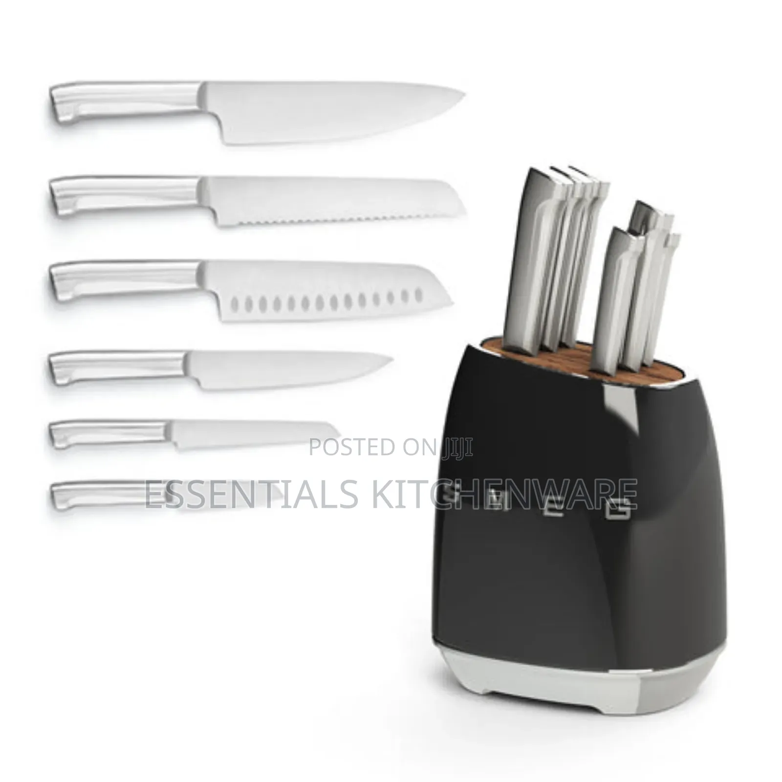 Smeg 6pcs Knife Set With Knife Block