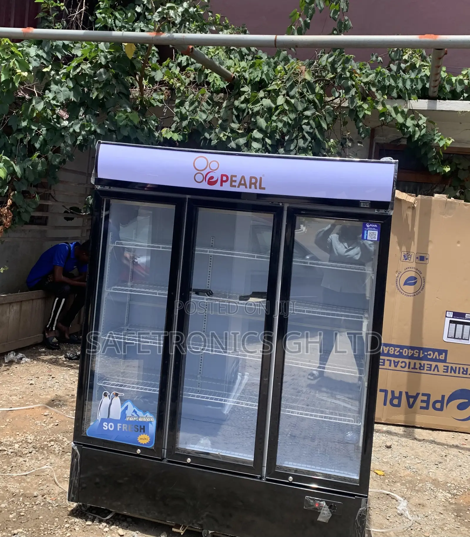 Zealous New Pearl PVC-150 3-Door Glass Display Fridge