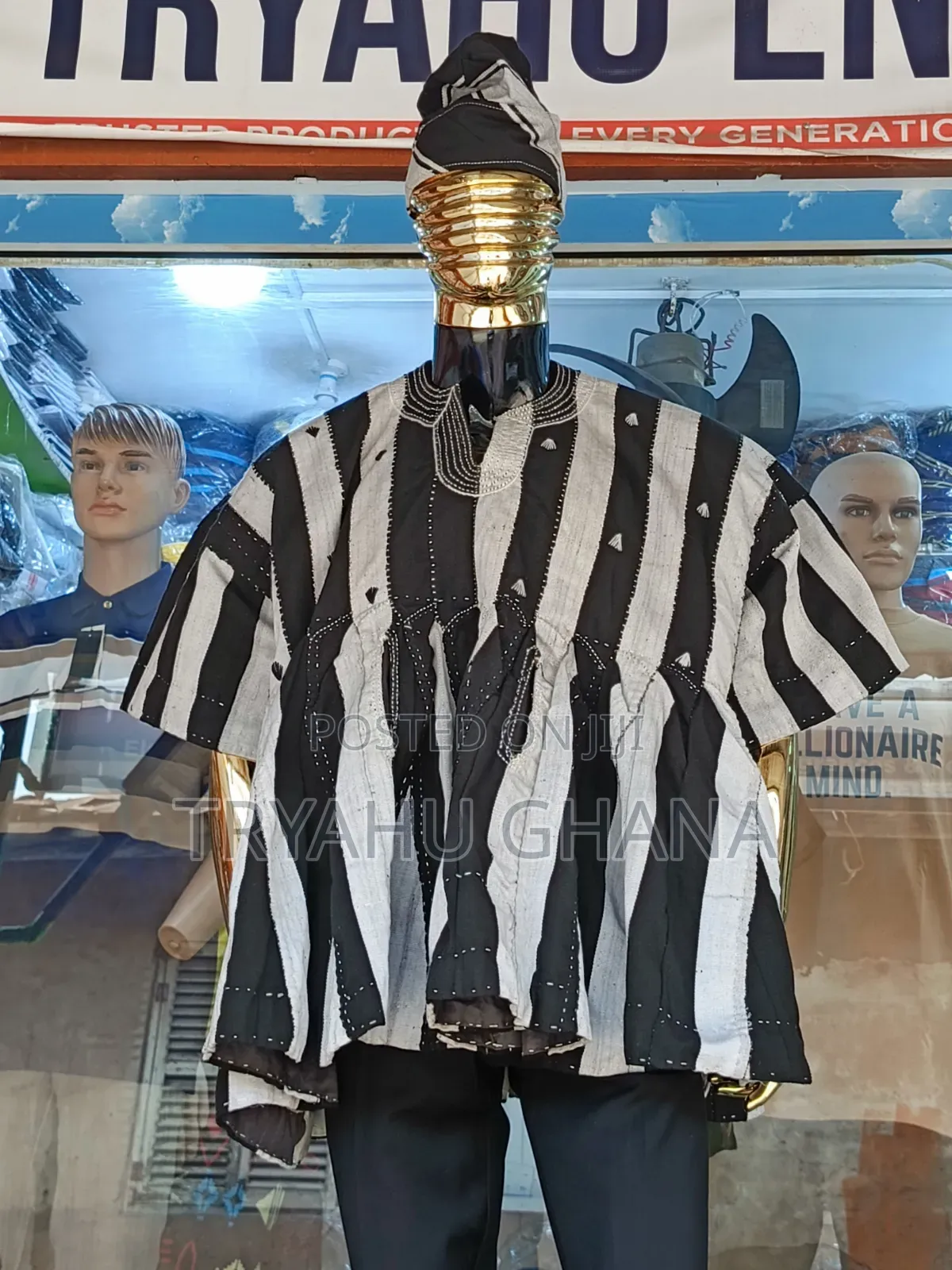 Ghana Smock Shop Accra | Authentic Batakari + Hat – Tryahu