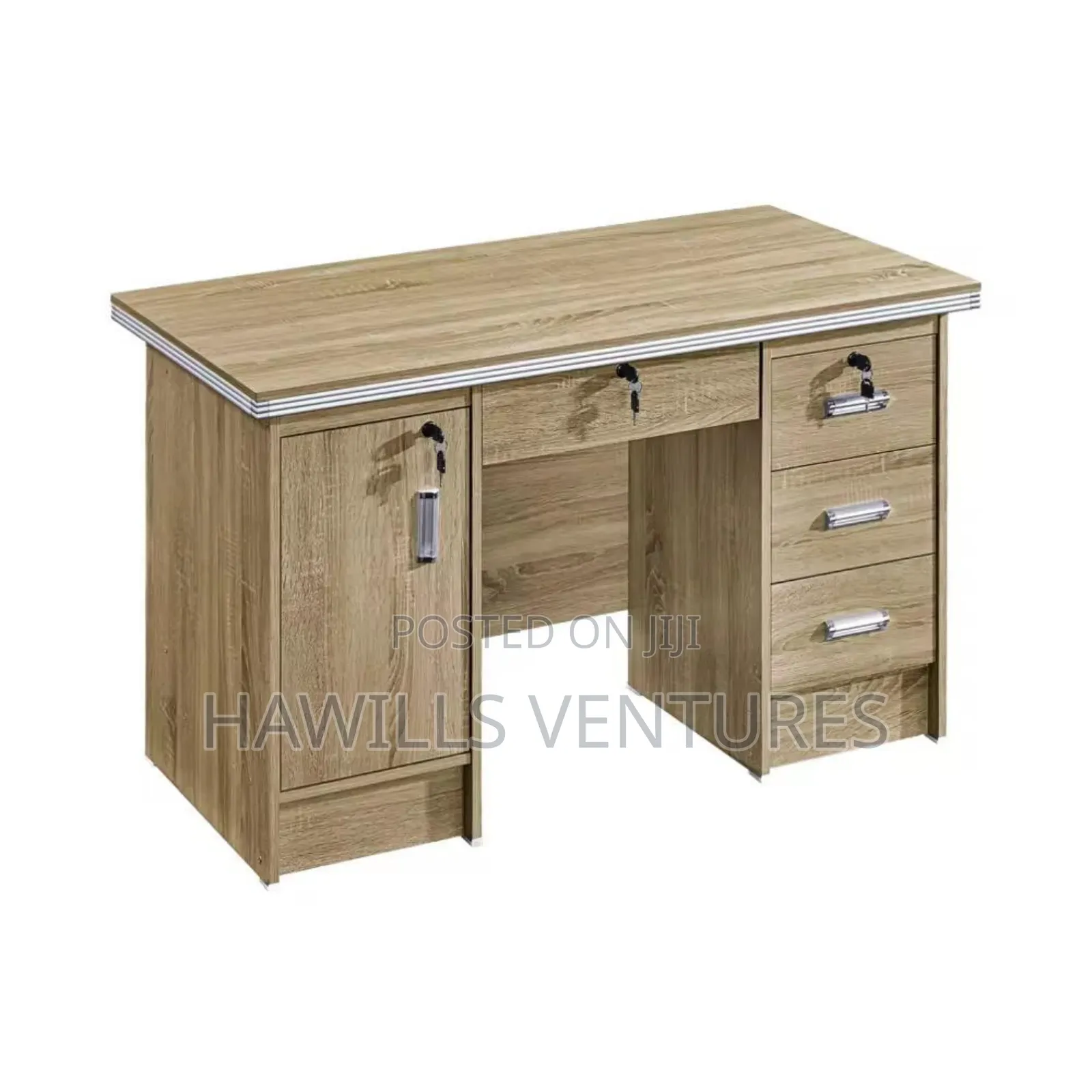 Premium Wood Study Table With Drawers Attached(130*60*75cm)