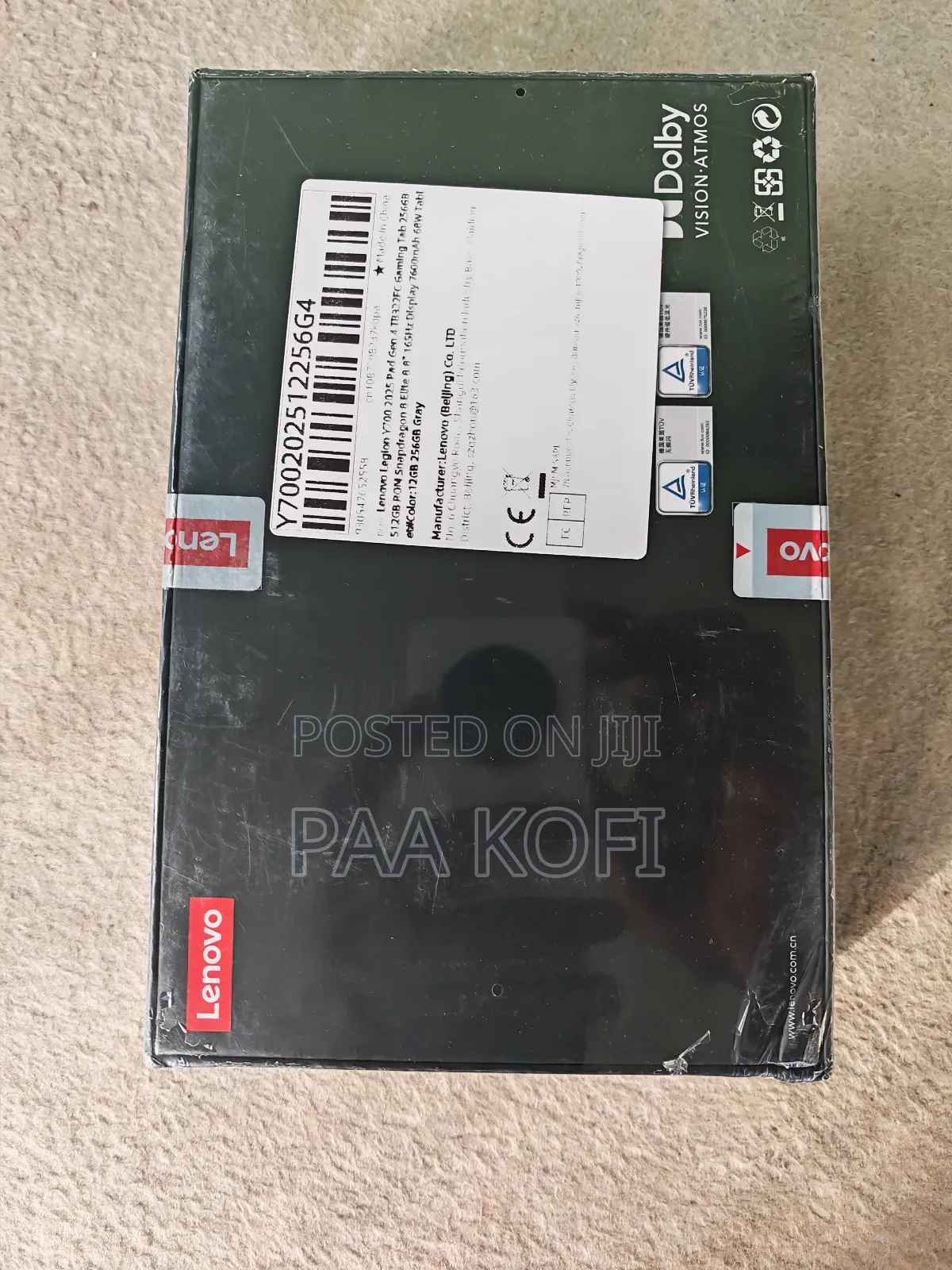 New Lenovo Legion Y700 (Gen 4) 256 GB Black