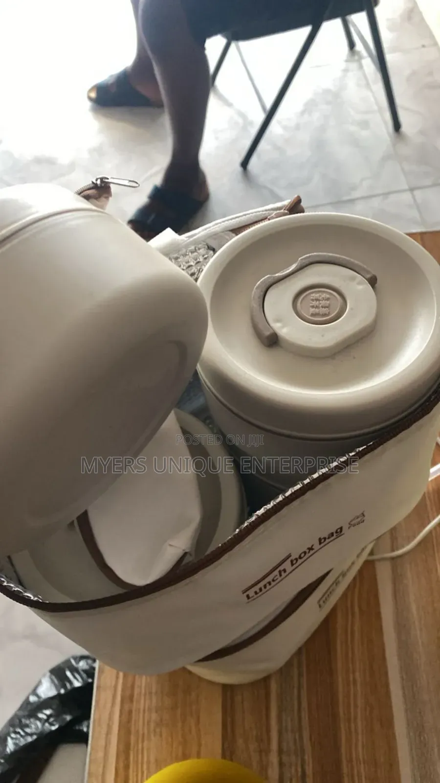 Insulated Portable 4in1 Lunch Bag With Cutlery
