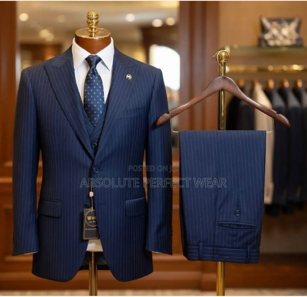 Quality Stripes Men Suit Available