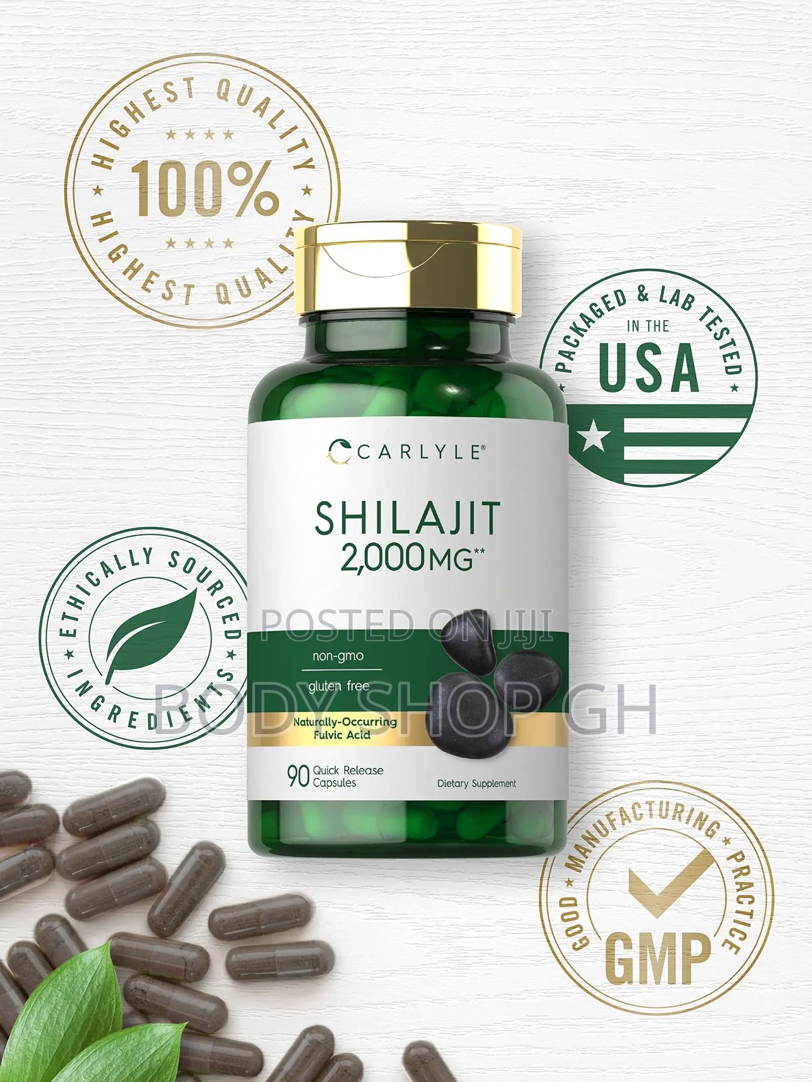 Carlyle Shilajit Capsules | 90 Count - 2000mg