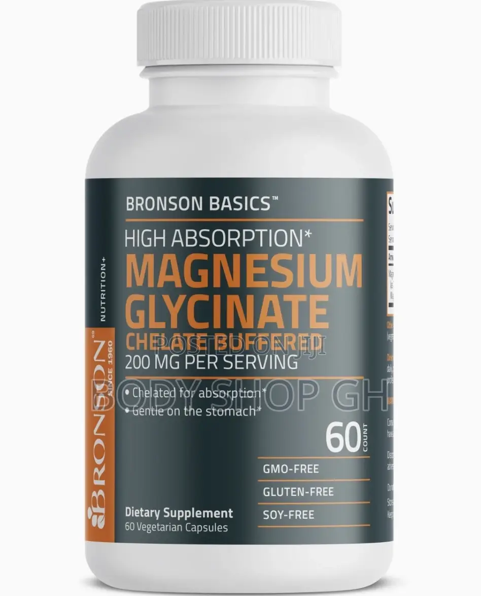 Magnesium Glycinate 200 Mg Capsules Per Serving, 60 Count