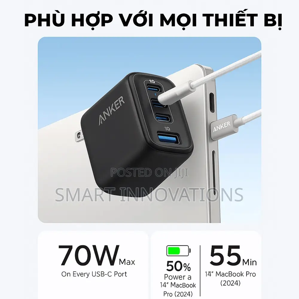 Anker Zolo Charger (70w, 4-port, Pd 3.0)