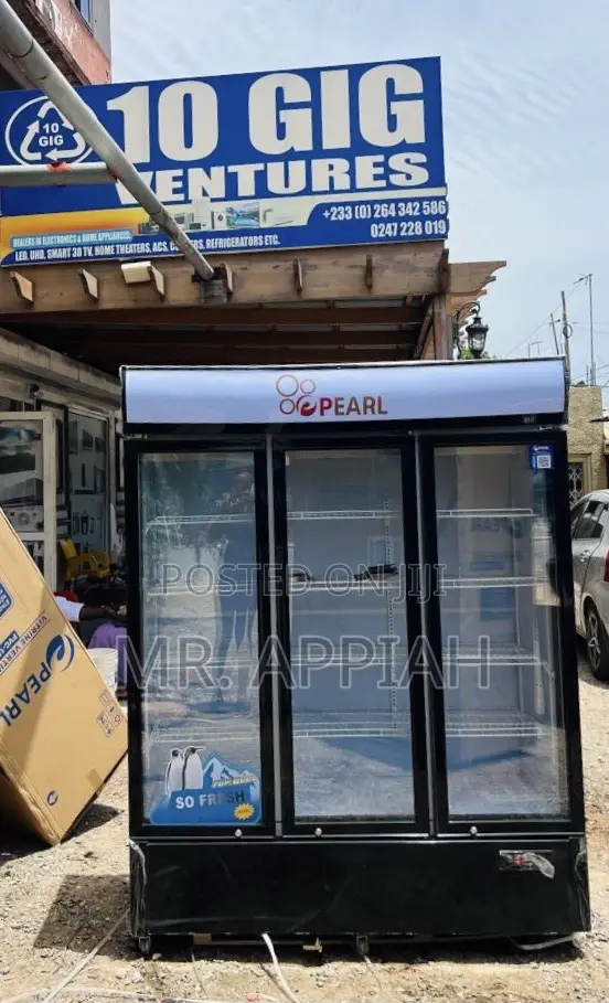 Extra Cooling Pearl 3 Door Glass Display Fridge(Pvc-1540-28ab)950l