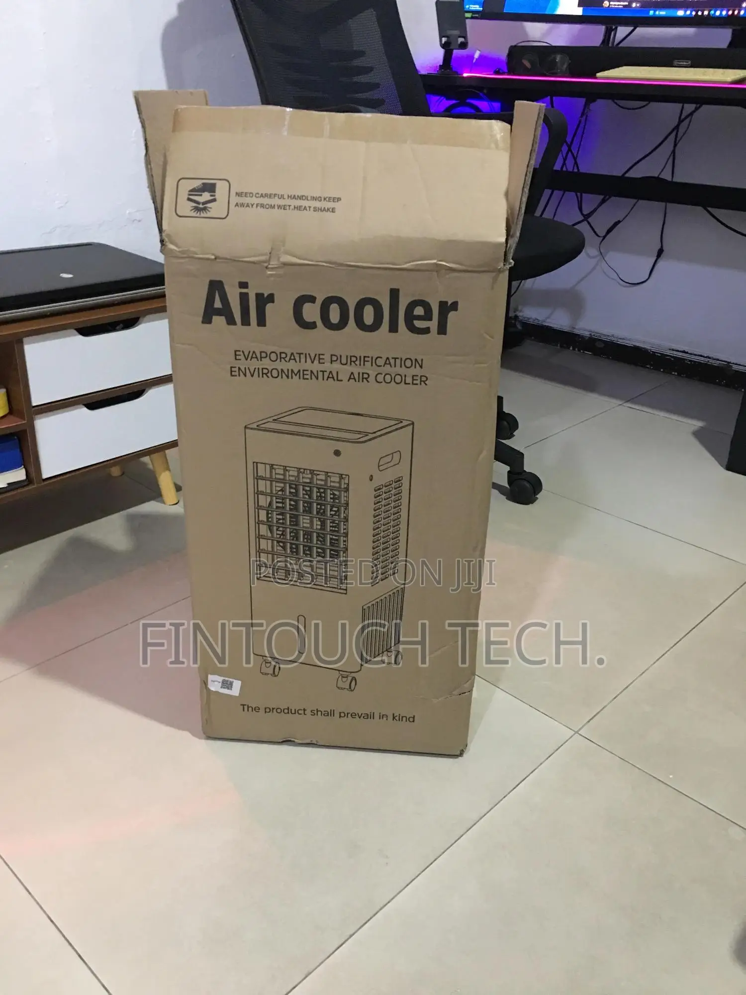 Evaporative Purification Air Cooler With Wheels and 2 Ice Trays (6.5l)