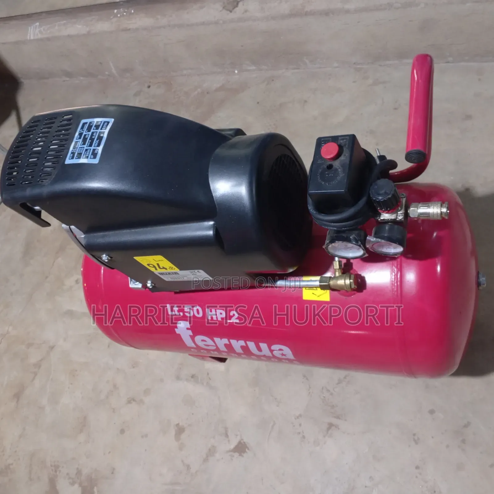 Brand New Electric 2hp Ferrua 50 Litre Air Compressor From Italy