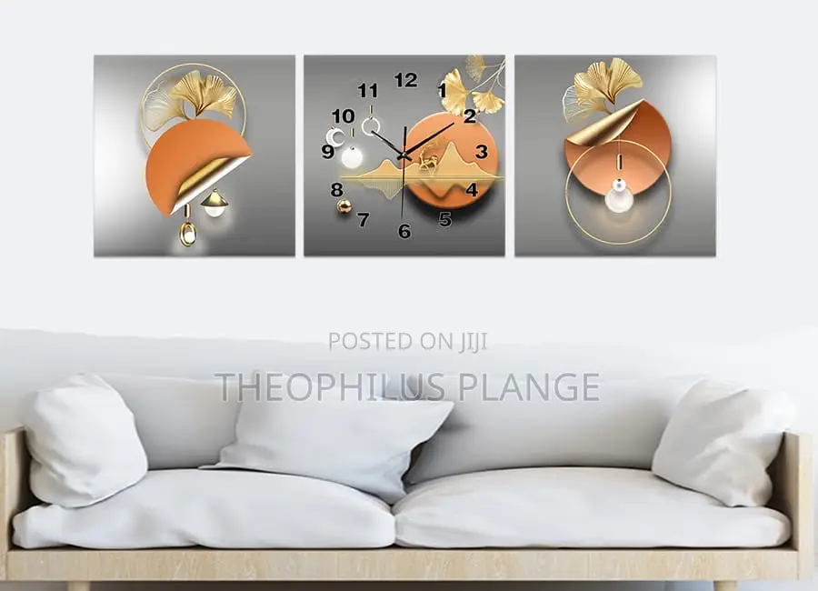 3 Pieces Modern Wall Clock