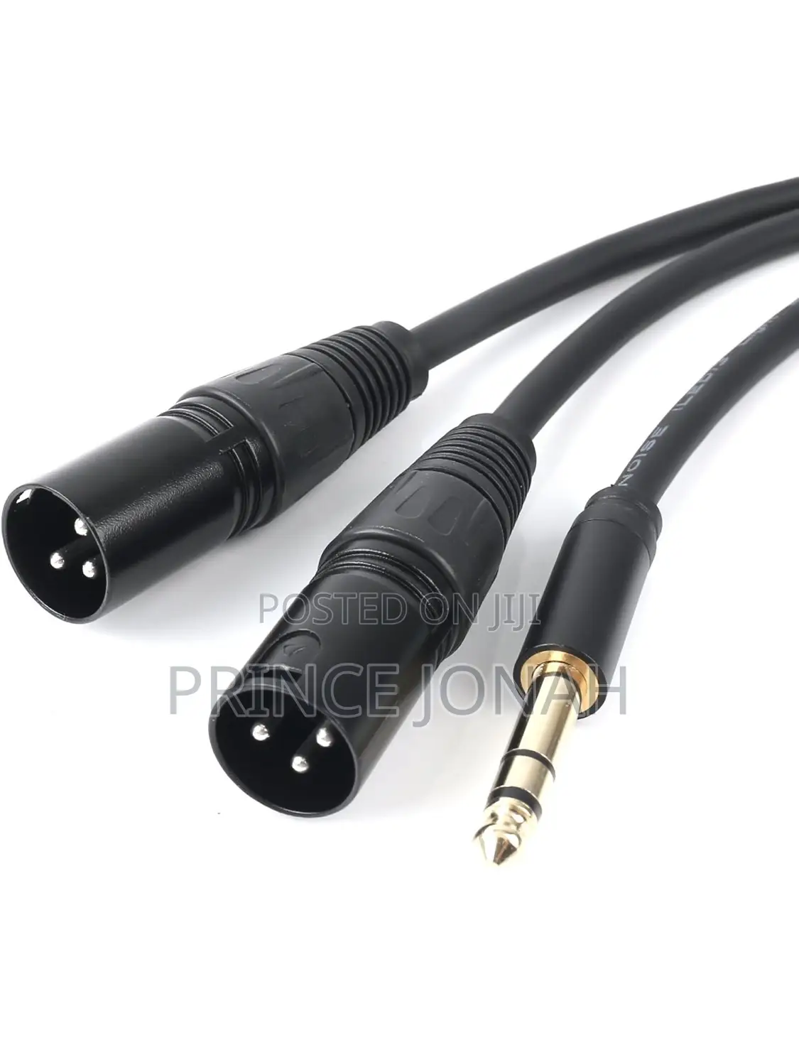 6.35mm (1/4inch) TRS Male Plug to 2 Dual XLR Male Microphone