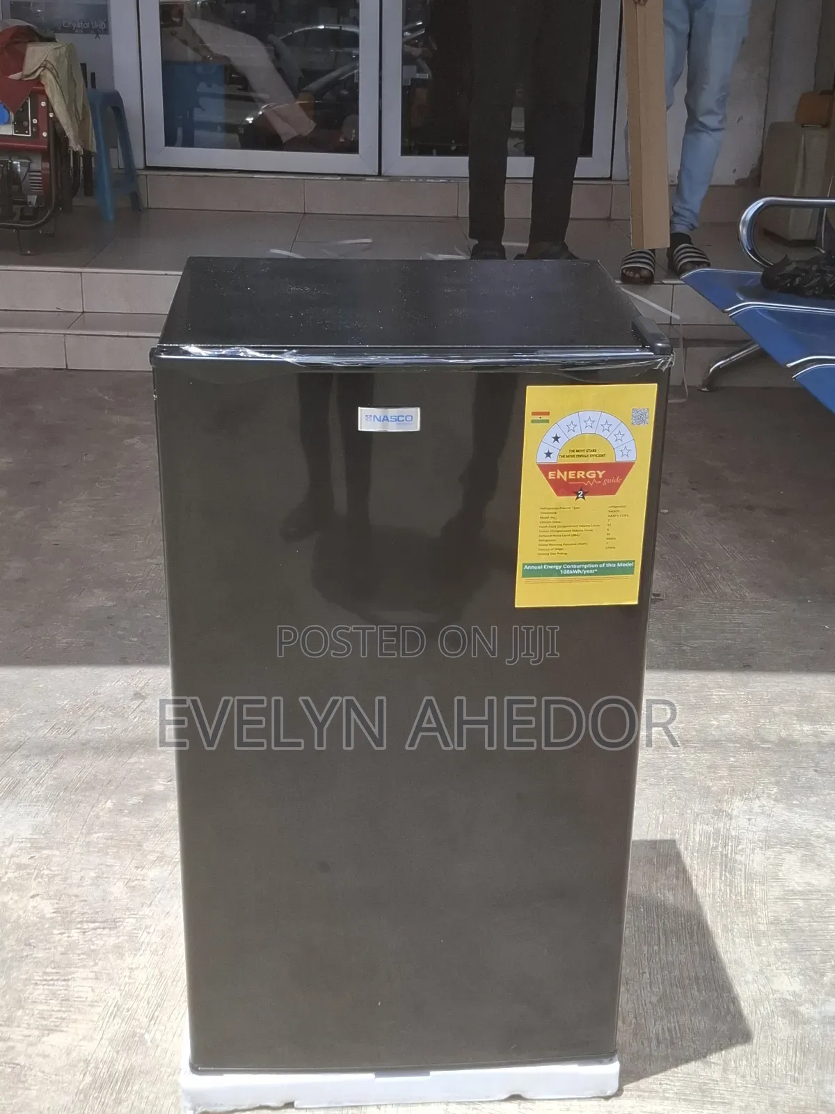 Nasco Table Top Fridge 92l With Top Freezer Black Colour Available