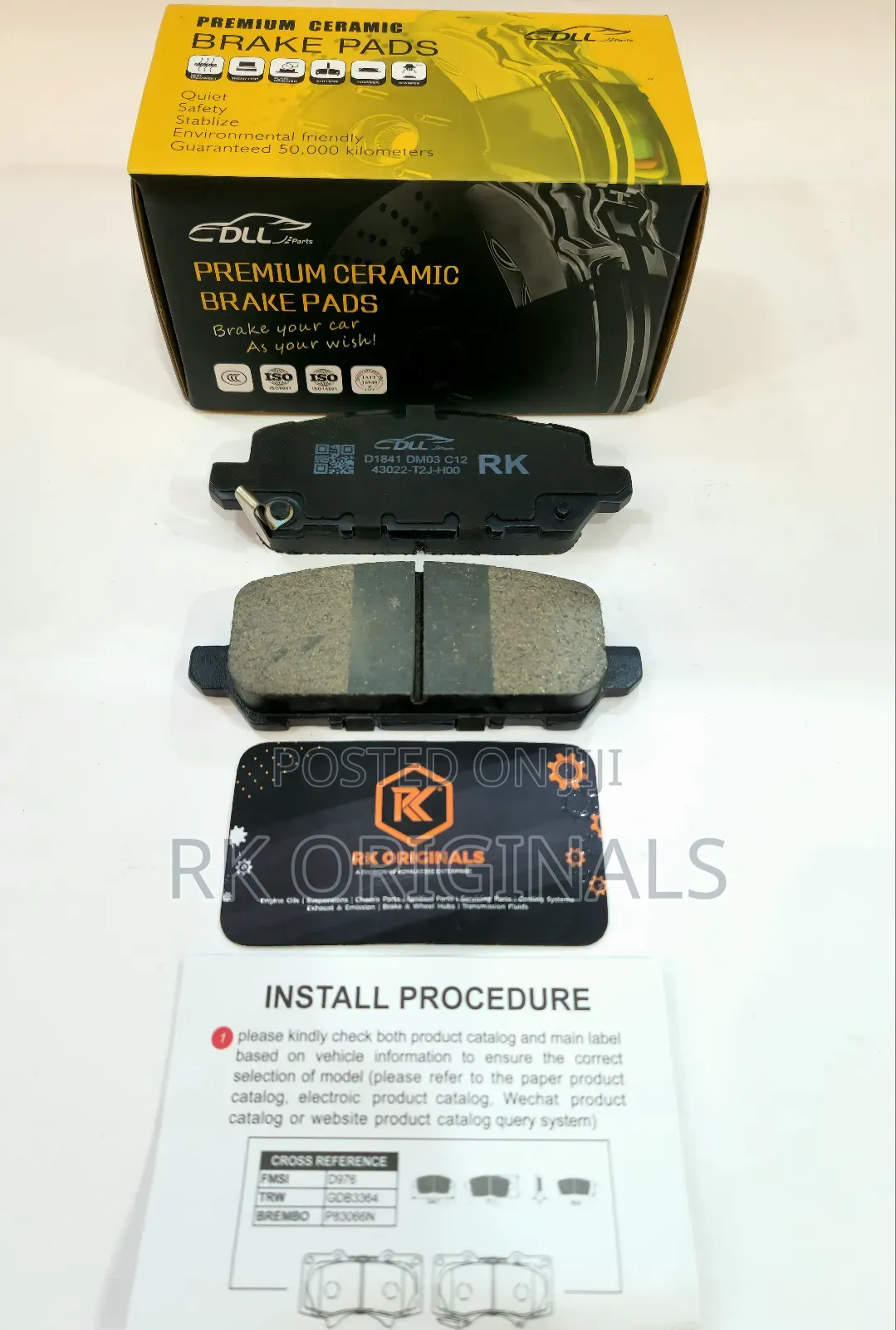 Honda Hr-v/Cr-Z 16-22 Ceramic Back Brake Pad From Korea
