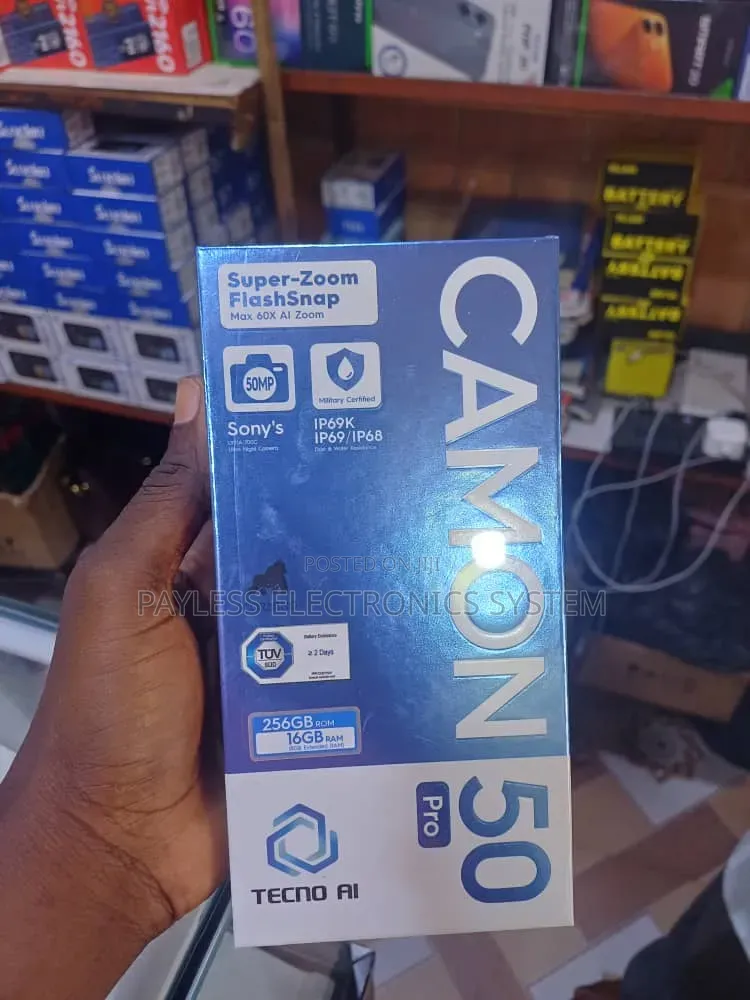 New Tecno Camon 50 Pro 256 GB Black