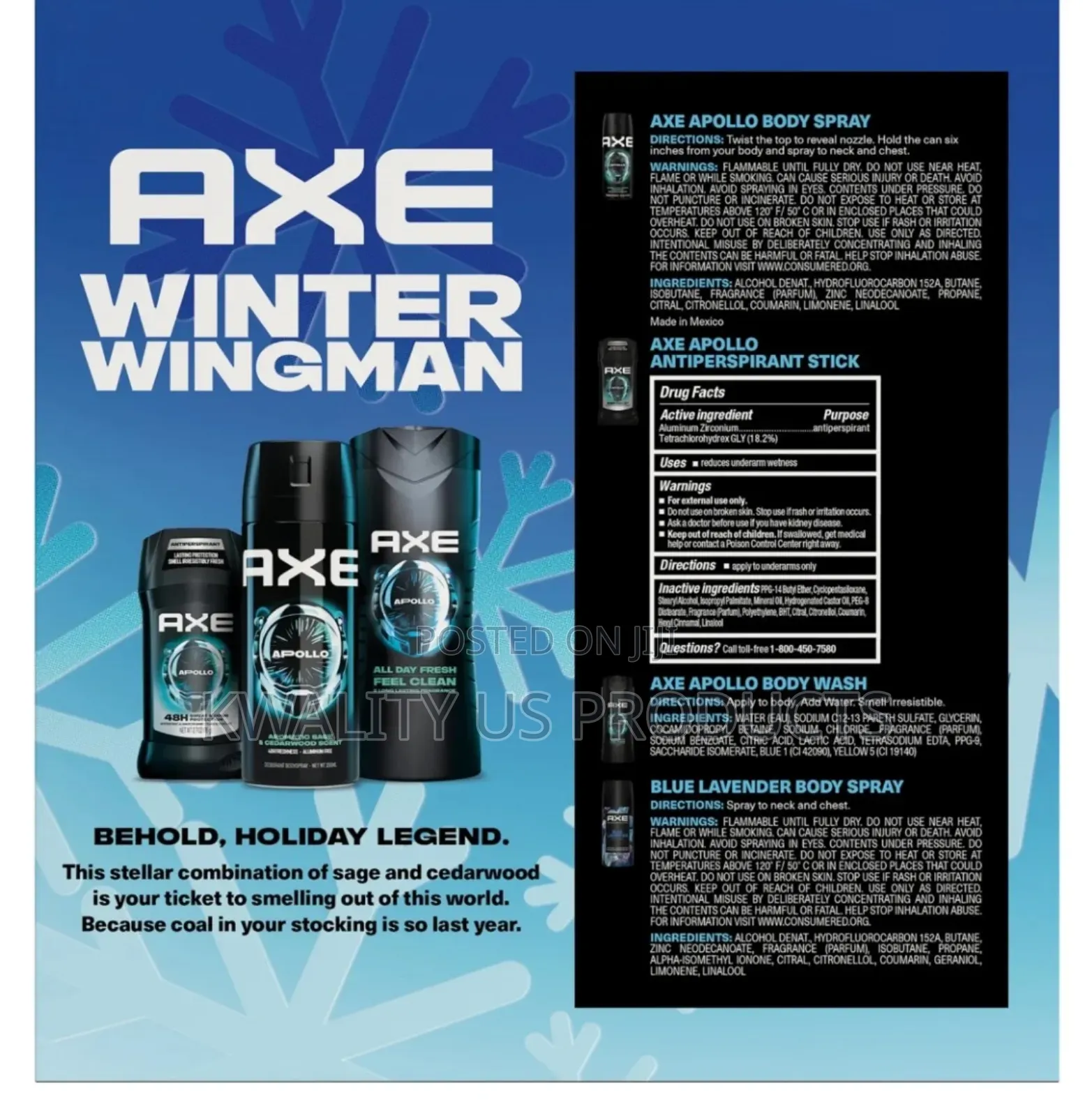 Axe Winter Wingman Gift Set - 3 Pack