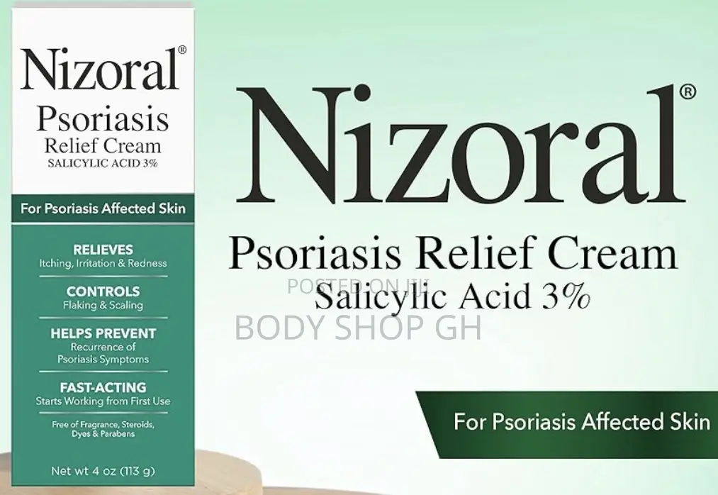 Nizoral Psoriasis Relief Cream- Relieves Itching, Irritation, Redness