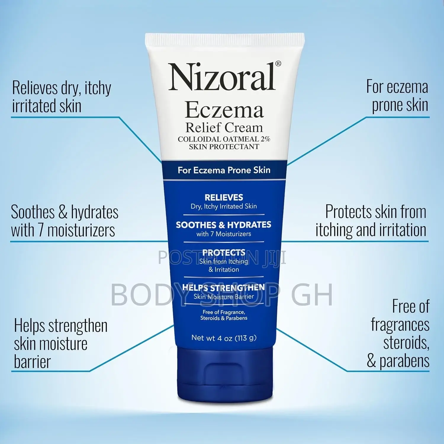 Nizoral Eczema Relief Cream, Relieves Dry Itchy Irritated Skin