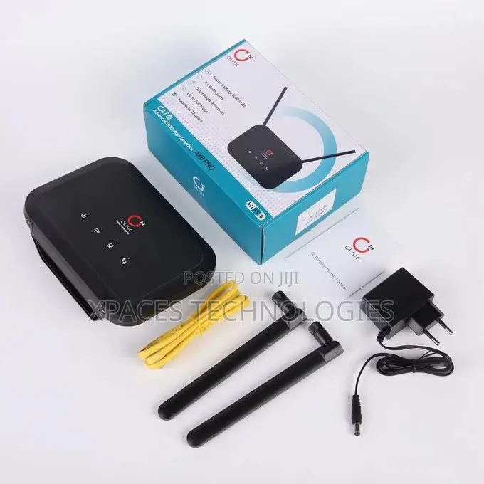 Olax 4g Lte Ax8 Pro Universal Rechargeable Router - Black