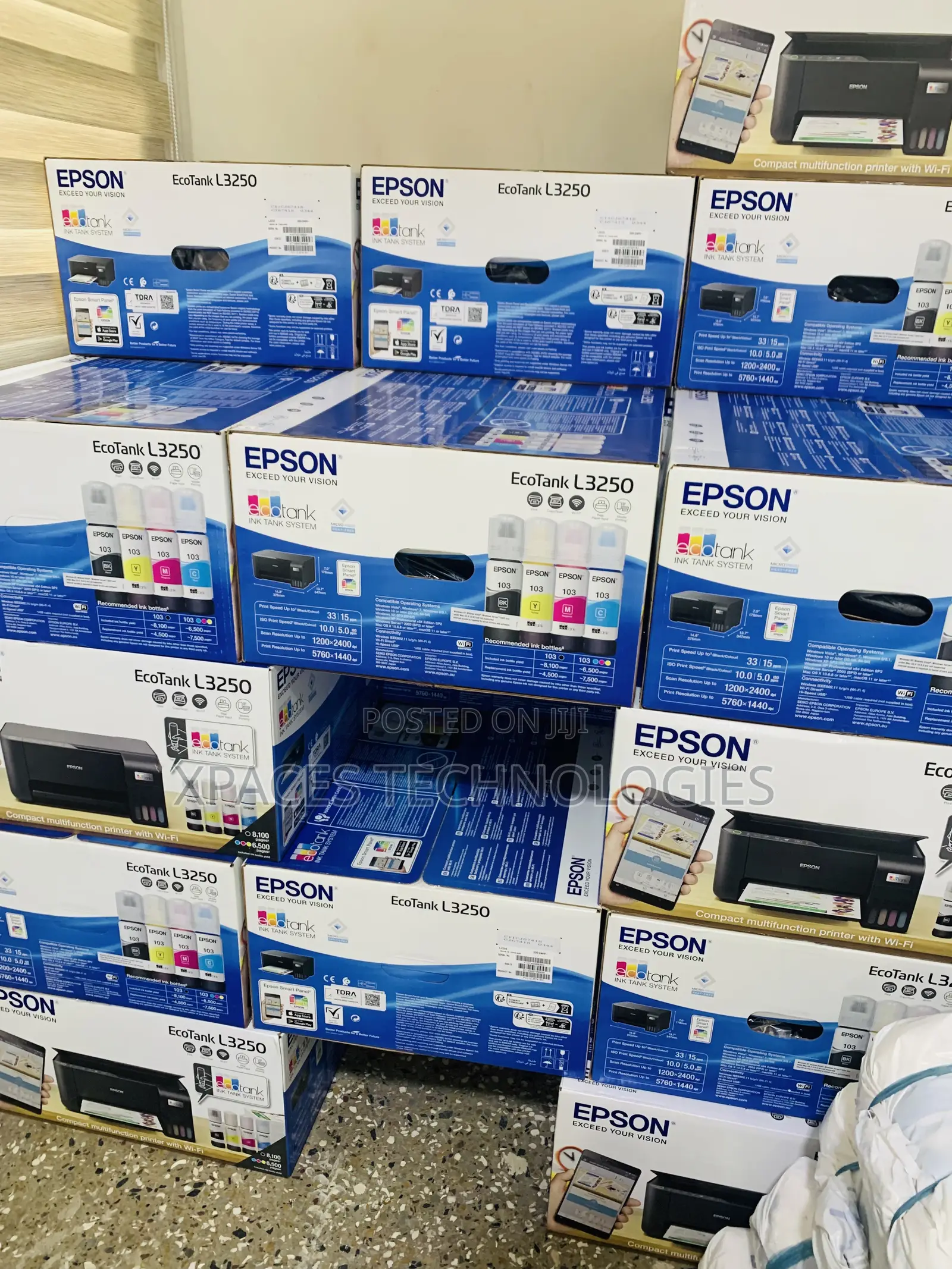 Epson Ecotank L3250 Wi-Fi All-in-One Ink Tank Smart Printer (Black)