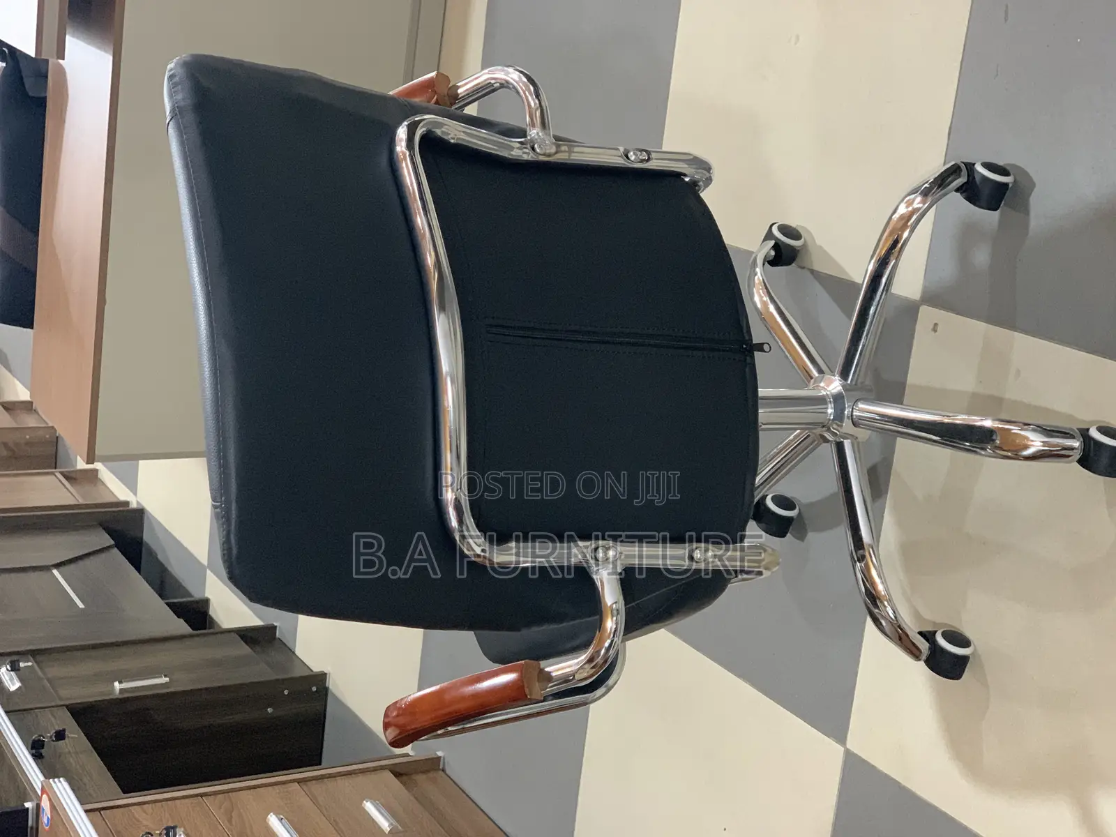 Office Chair With Wooden Handle