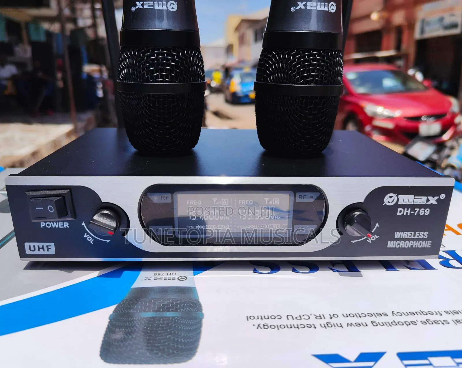 Max Dh-766 Uhf 2in1 Wireless Microphone System