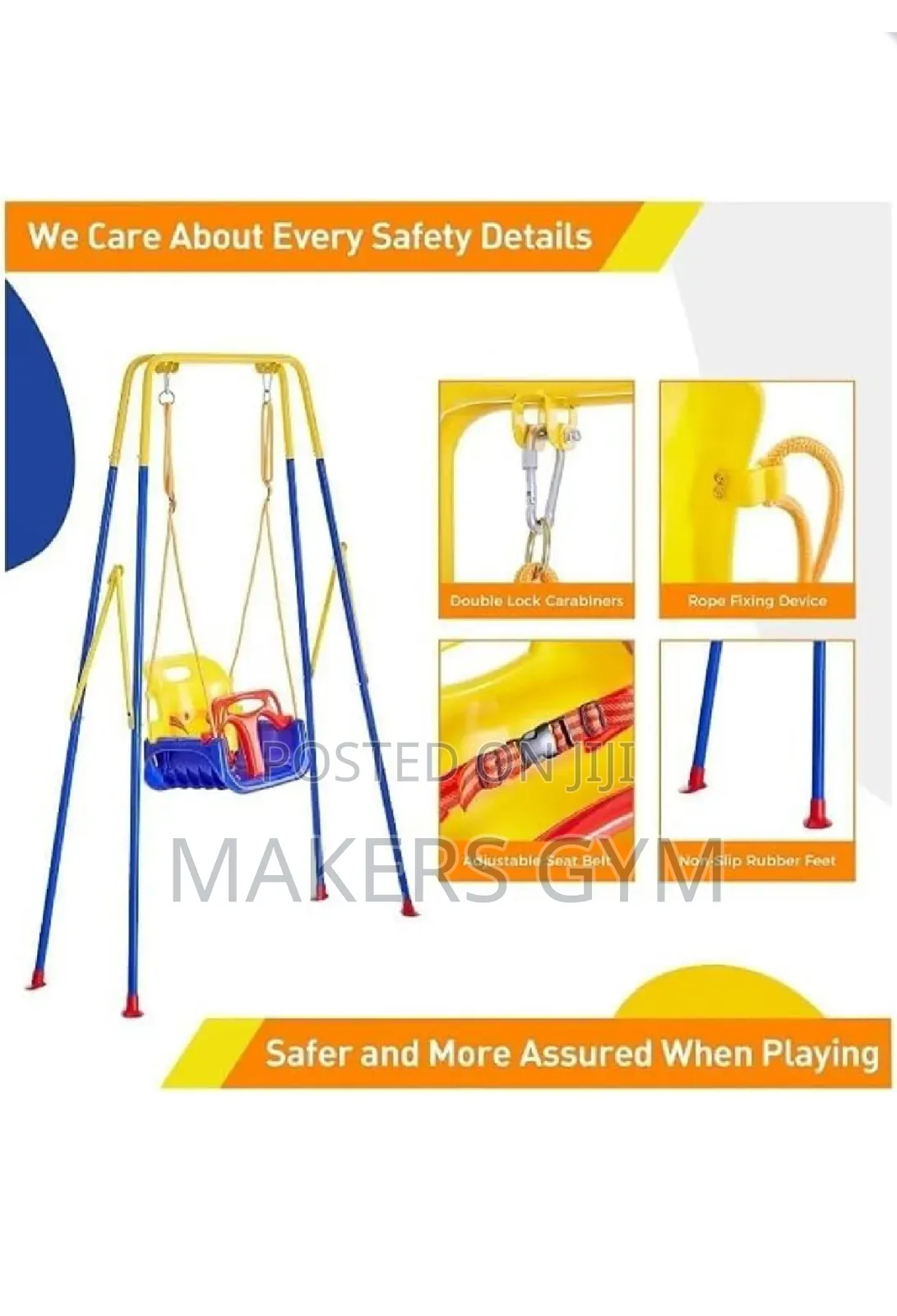 Swing Chair for Kids- Indoor Outdoor Seat for Playground