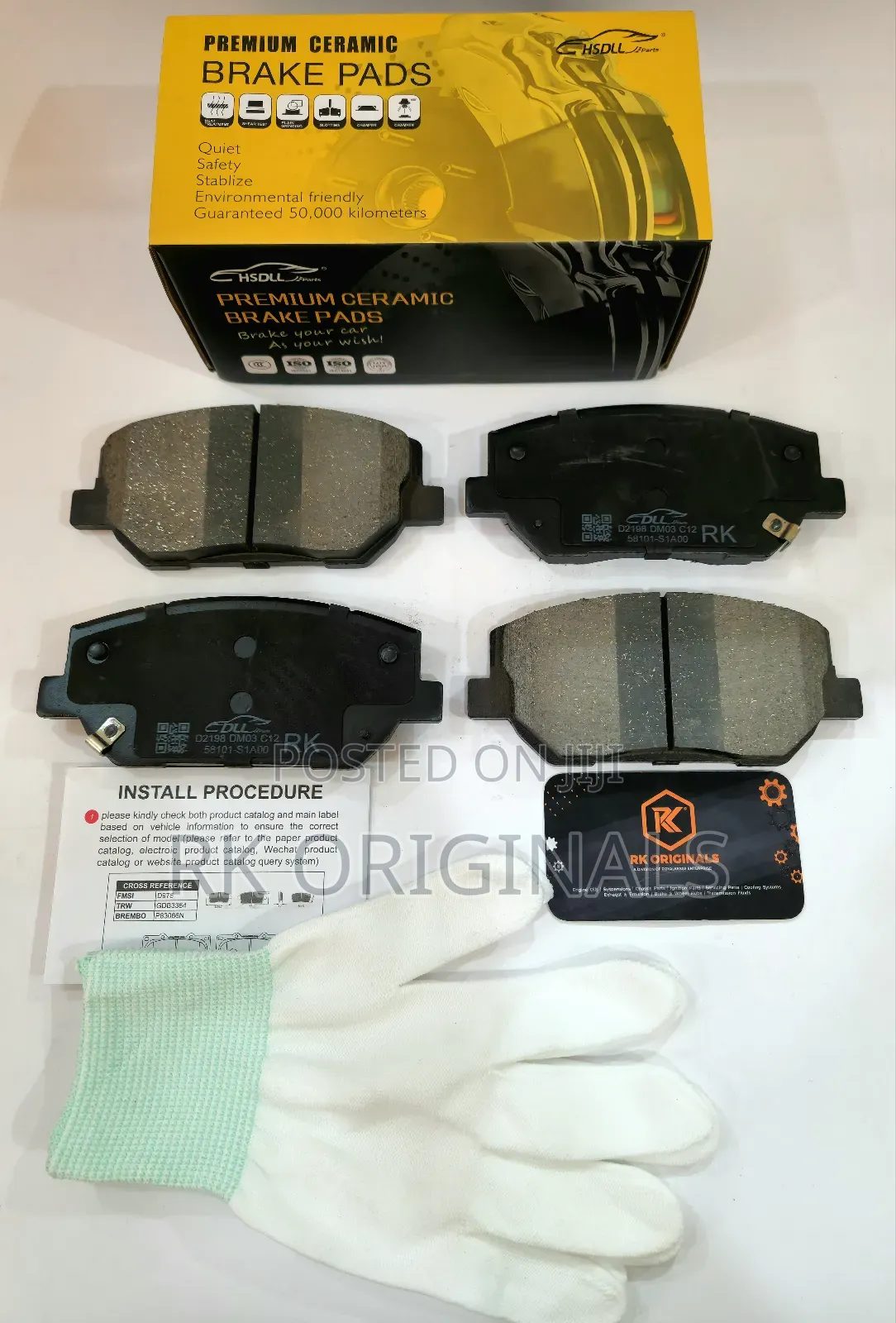 Santa Fe 19-20/Veloster 19-21 Ceramic Front Brake Pads From Korea