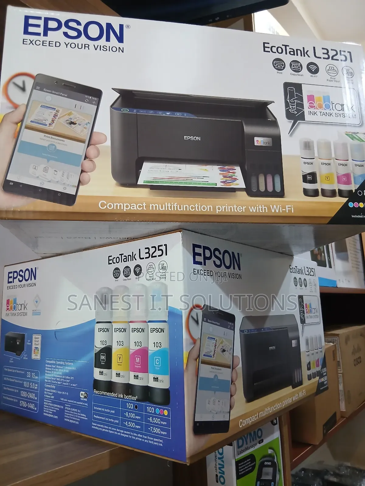 Epson Printer Ecotank L3251 Print Scan Photo Wirelsss