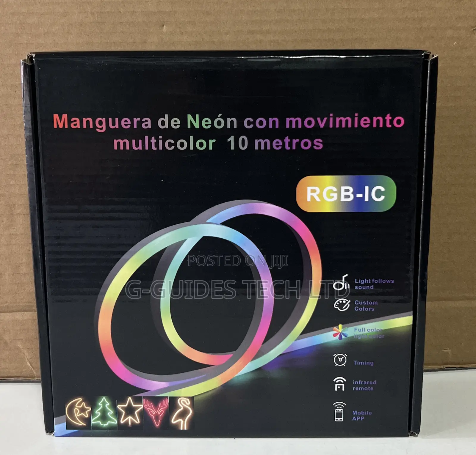 10-Meters Neon Led RGB Strip Light, 10m RGB-Ic Led Neon Rope Light
