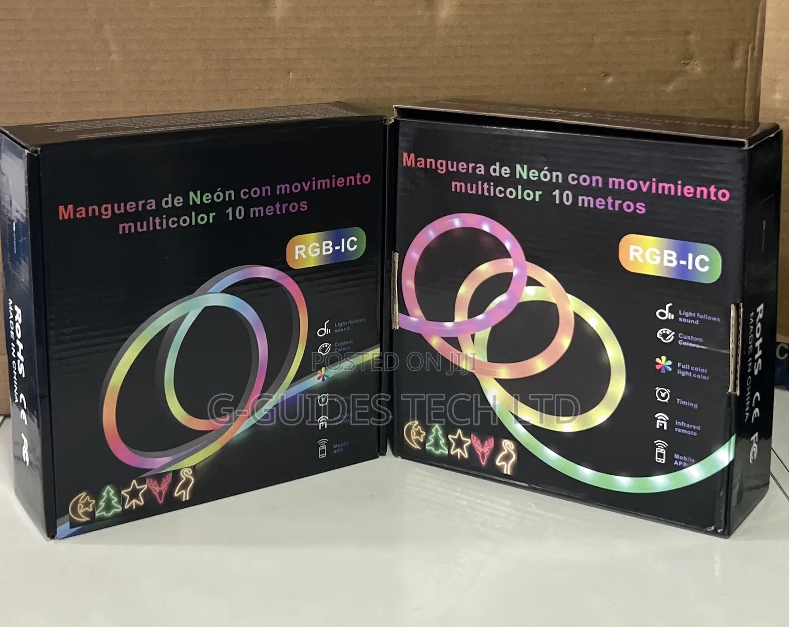 10-Meters Neon Led RGB Strip Light, 10m RGB-Ic Led Neon Rope Light