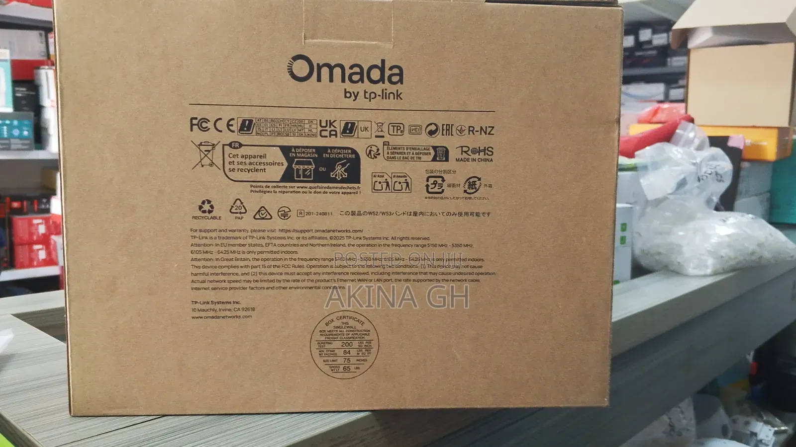 Omada Tp-Link Be9300 Indoor/Outdoor Wifi Access Point (Eap772-Outdoor)