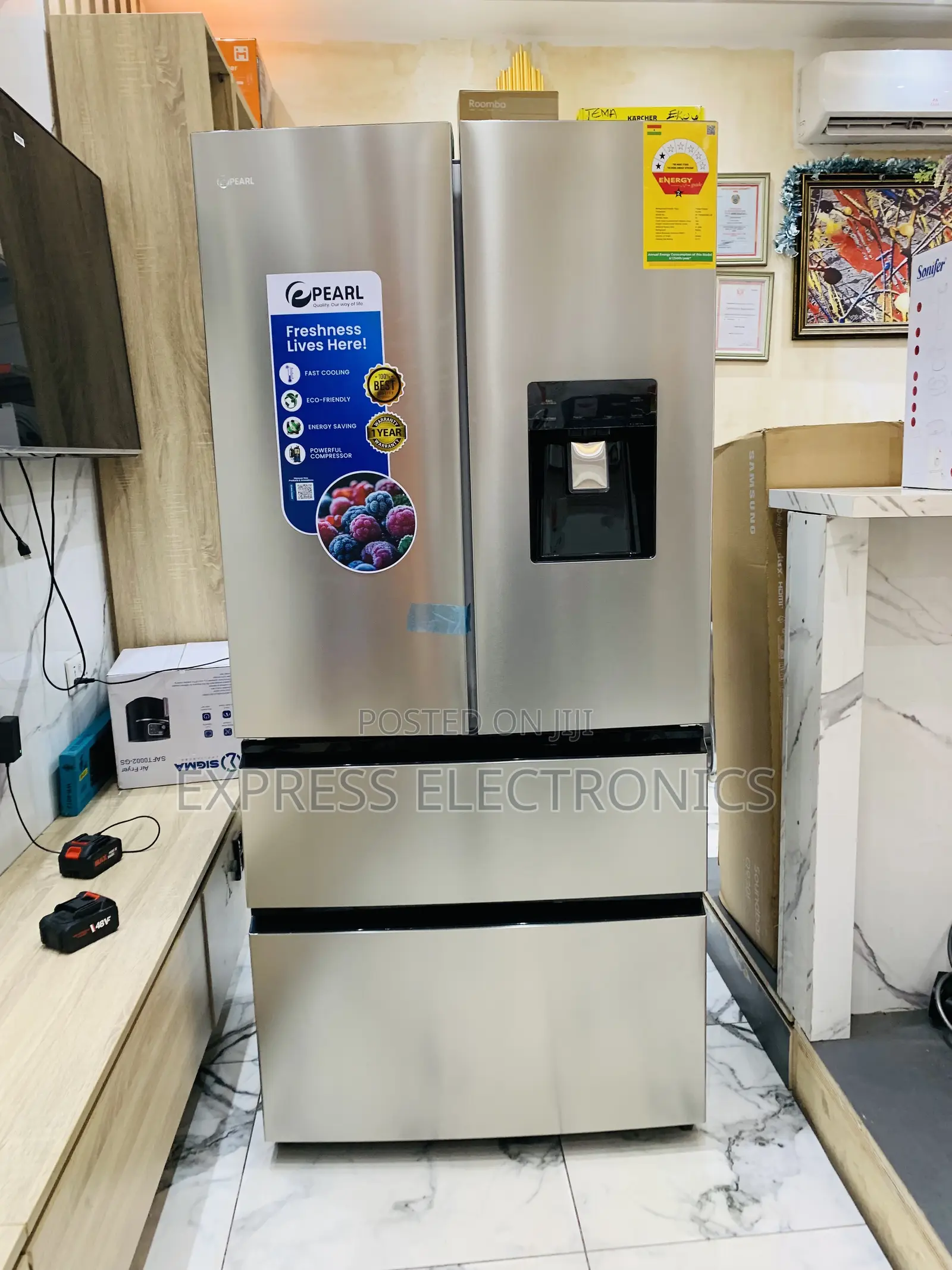 High Quality Four Door Grey Pearl Fridge Pf-702mdixwd-2b. 531l