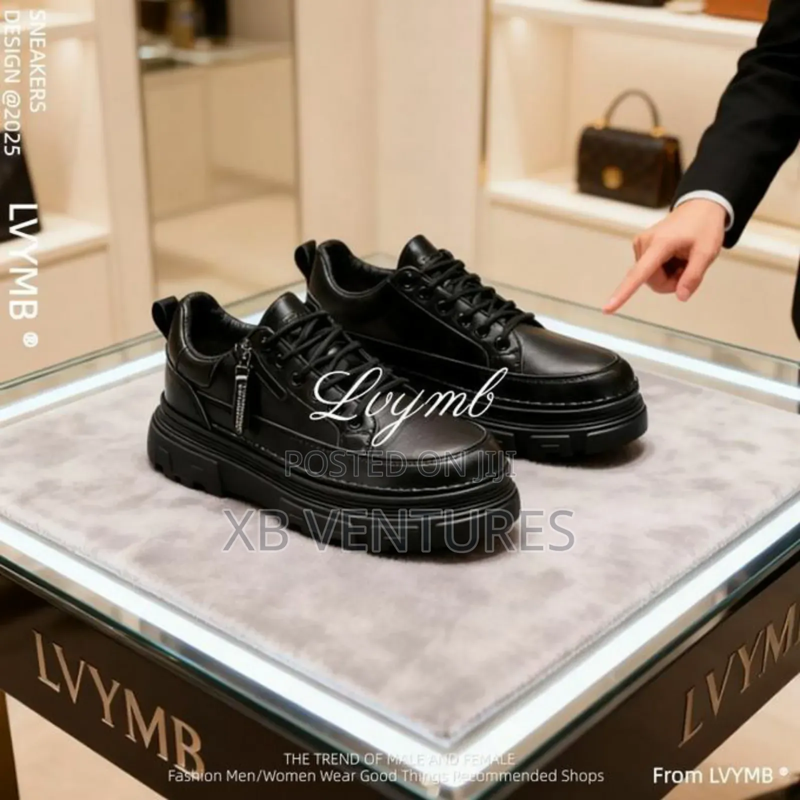 Rule-Every-Scene Men's Leather Fashion Sneakers Shoes
Black