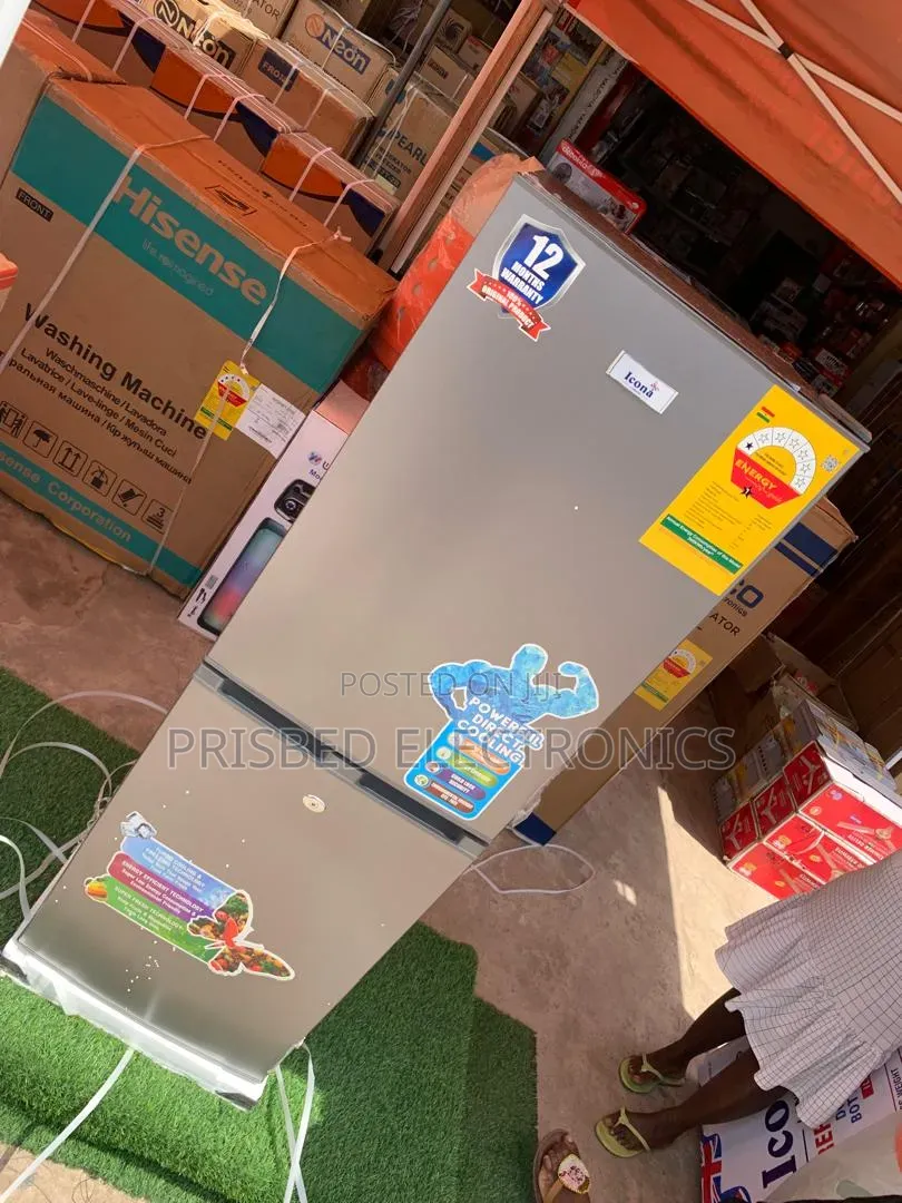 Icona Double Door Fridge 155 Litres Bottom Freezer