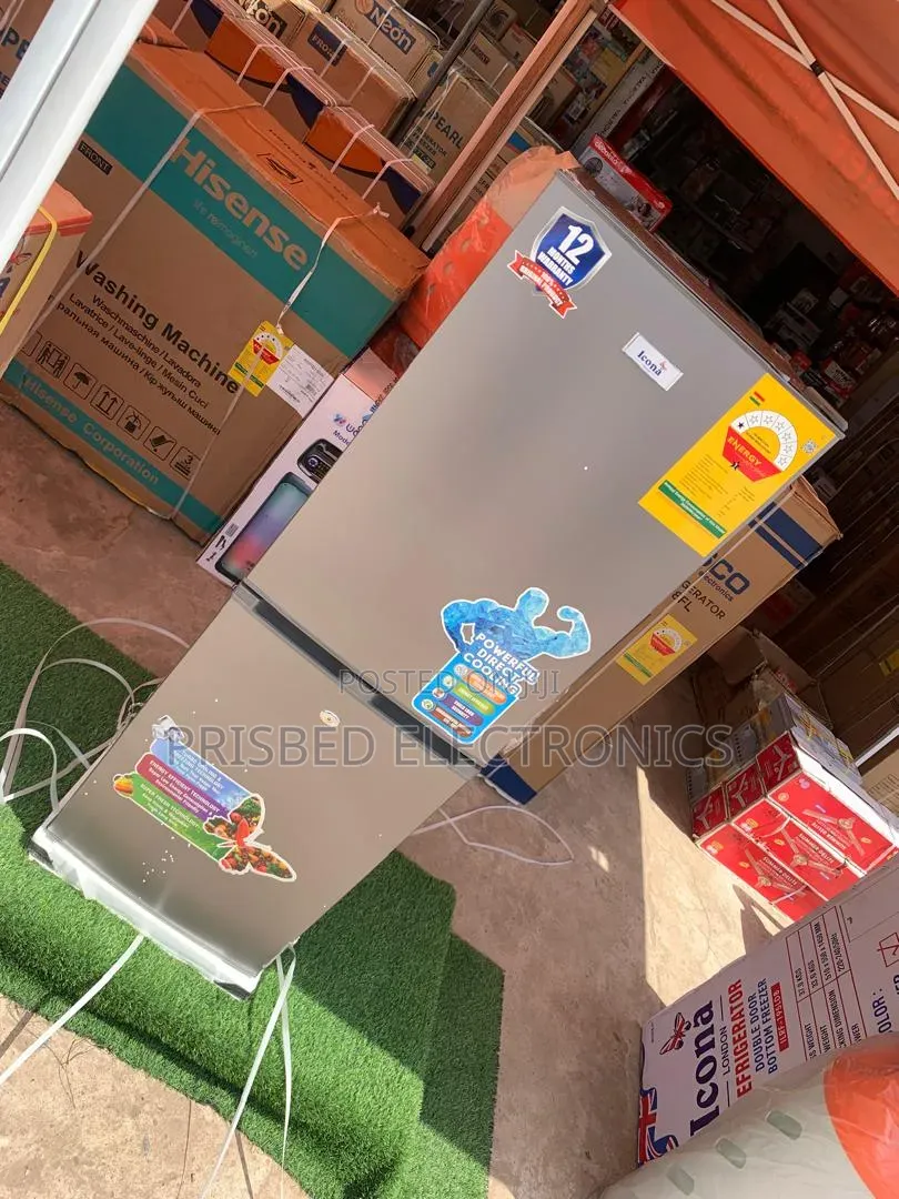 Icona Double Door Fridge 155 Litres Bottom Freezer