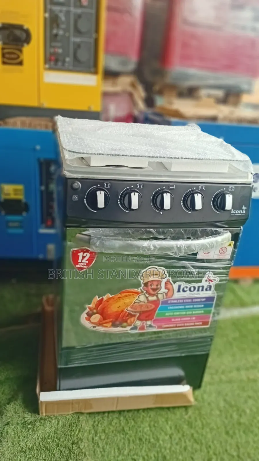 Icona 4 Burner Cooker With Oven Ready to Use