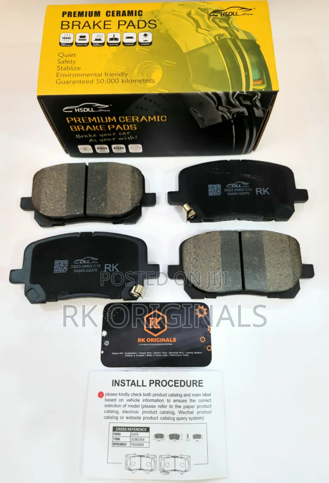 Voxy/Noah/Corolla/Matrix/Vibe 03-08 Ceramic Front Brake Pad Korea