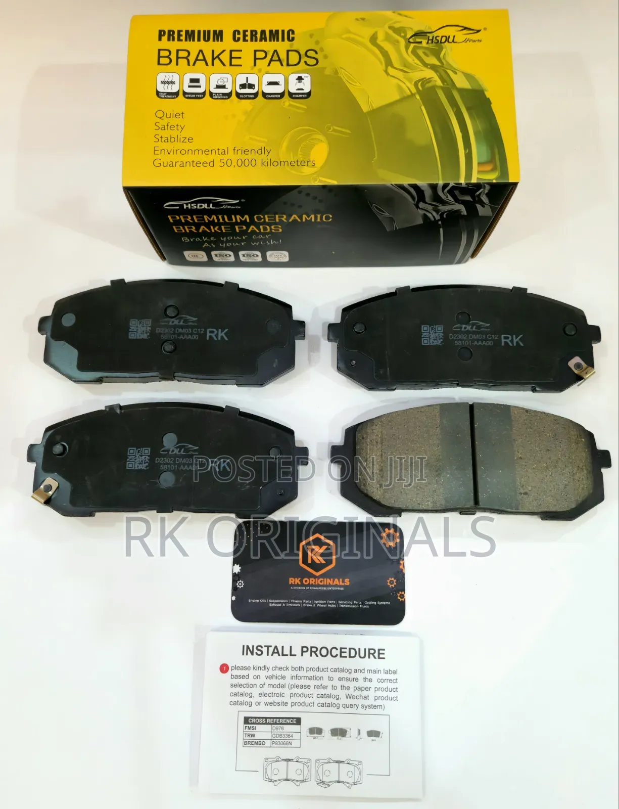 Elantra/Niro//Sonata 20-26 Ceramic Front Brake Pad From Korea