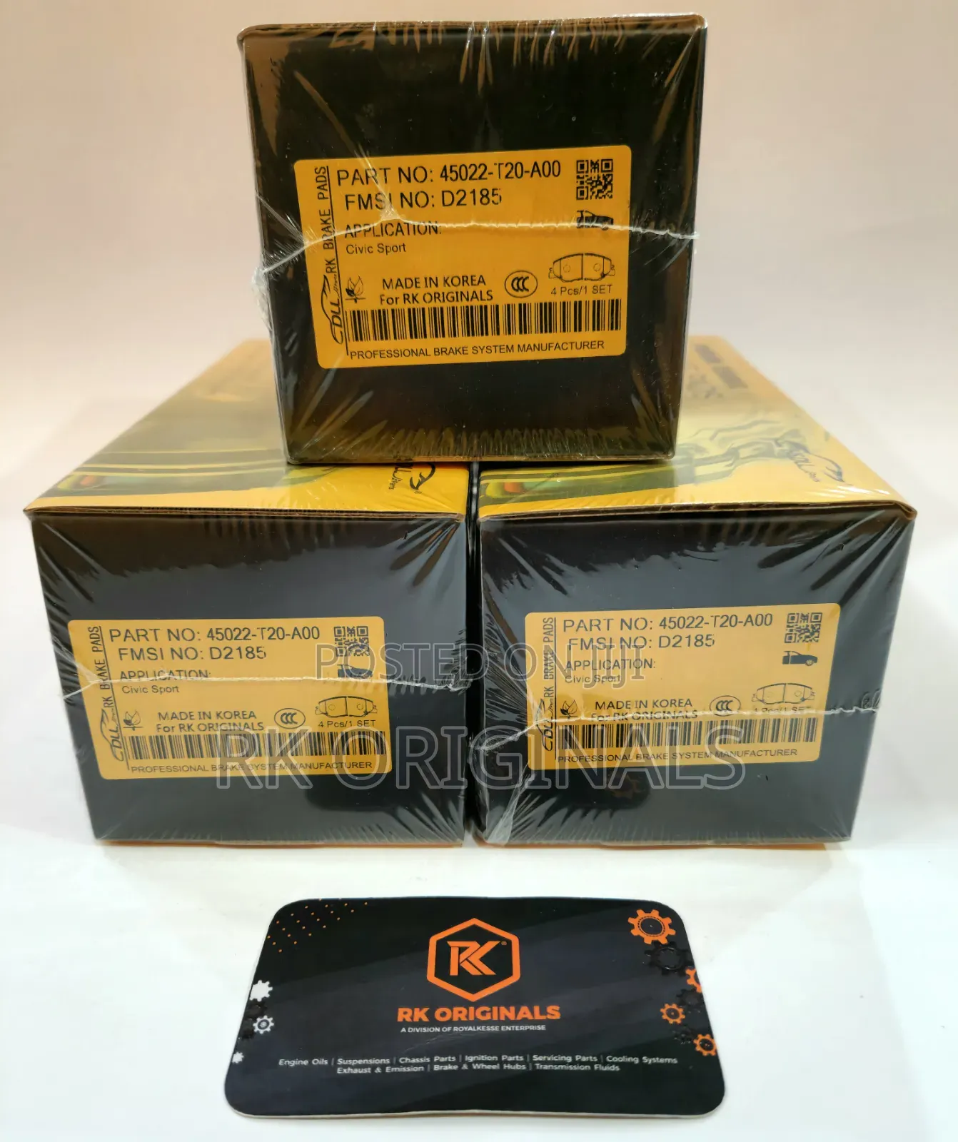 Civic 22-25/Insight 19-22 Ceramic Front Brake Pad From Korea