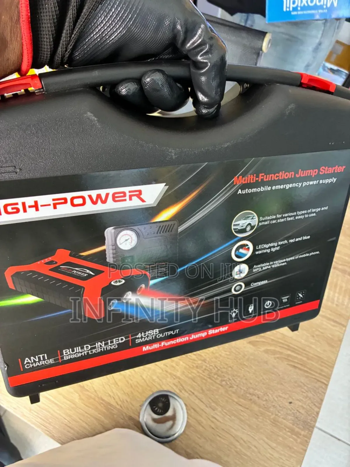 Portable Multifunction Battery Jump Starter for Cars and Vehicles