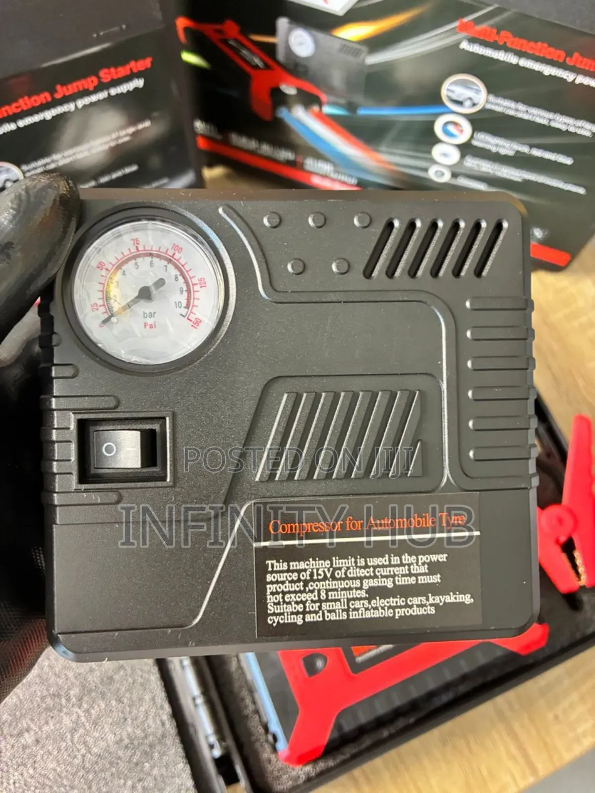 Portable Multifunction Battery Jump Starter for Cars and Vehicles