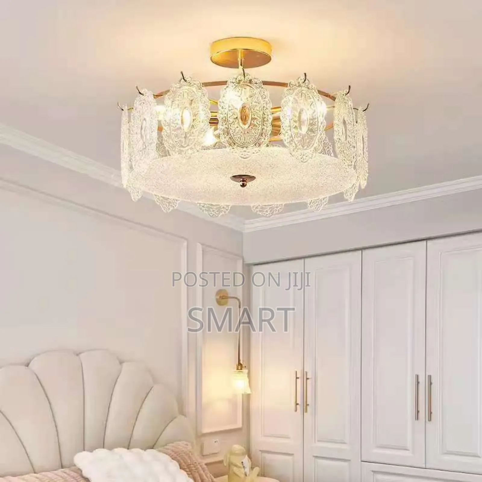 Modern Golden Led Chandelier. 3 Color Changeable