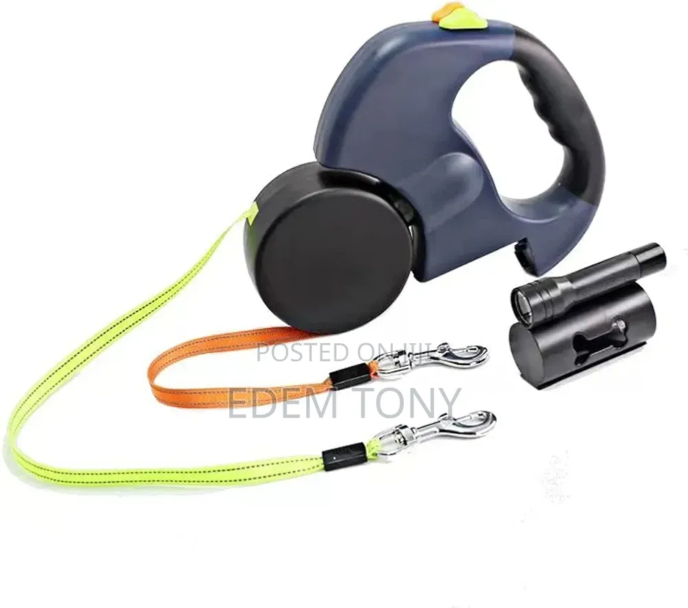 Double Retractable Dog Leash for Two Dogs, Led Light - S/M Dogs